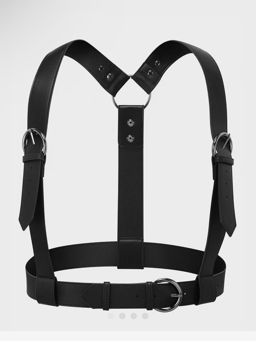 Killstar Black Leather Harness Belt
